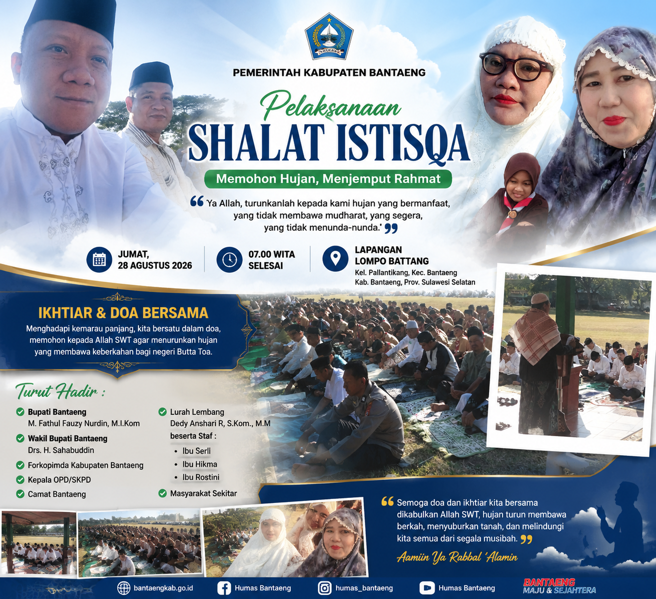 Langit Bantaeng Bersujud Memohon Rahmat: Shalat Istisqa Menjadi Ikhtiar Bersama Menghadapi Kemarau Panjang